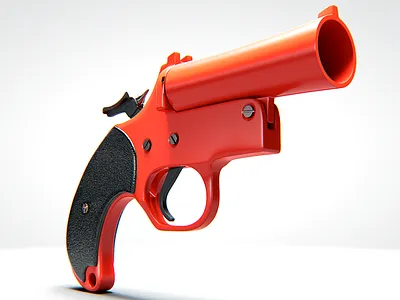 Flare Gun 3d art 3d artist 3d modeling concept design flare gun fortnite props