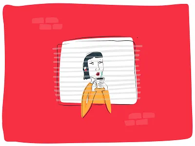 Coffe Time character coffe digital home illustration illustration art illustrations perspective sketch stayhome