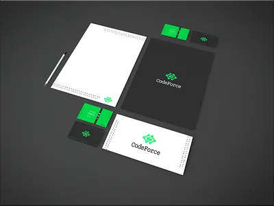 CodeForce - Branding a4 paper branding business card design flyer logo