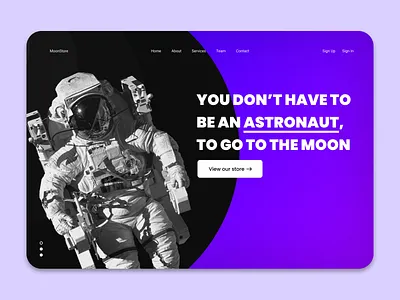 MoonStore | Buy things from the galaxy app app design application application design astronaut astronauts concept moon ui ux web web design website website concept website design