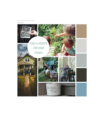 Family design family mood moodboard