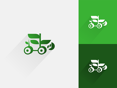 Farm truck logo agriculture branding car creative eco farm green leaf logo logo design minimal negative space truck trucking trucks