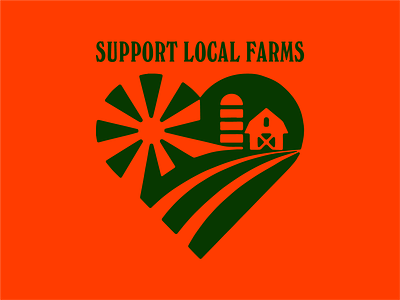 Support Local Farms design farms oklahoma vector