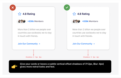 UI UX Tips #2 : Vertical offset shadow shadow principles shadow ui shadow ui tips shadows rule in ui ui