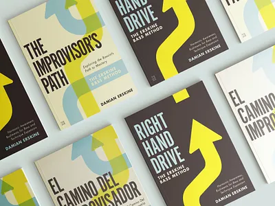 Damian Erskine Bass Method Books book cover branding cover art graphic design modern music packaging design typography
