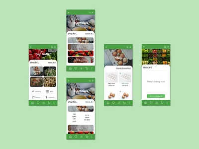 GoodMarket - Grocery Store Ecommerce App app design ecommerce figma graphic design grocery prototypes ui