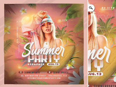 Summer Party Flyer spring break