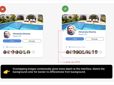 UI UX Tips #6: Styling Images Overlaps before and after ui ux ui ui and ux donts ui ux tips