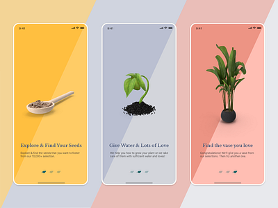 Mobile app onboarding UI - Grow Plant adobe xd agriculture app branding clean ui design grow interface mobile mobile app mobile ui plant product design seed ui ux xd