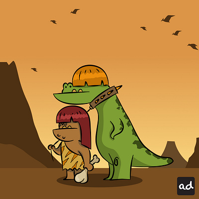 prehistoric Bro affinitydesigner cartoon cartoon illustration design illustration sketching vector vectorart