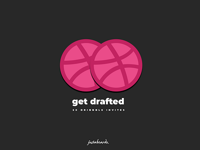 get drafted | 2x Dribbble invites giveaway art branding design dribbble invite illustration invite logo minimalist typography ui website design