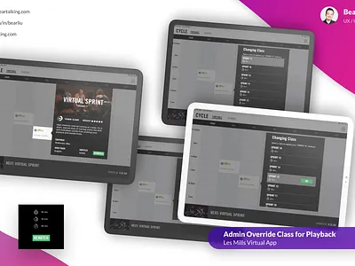Admin Override of Scheduled Selected Class for Playback app design bearliu beartalk design interaction design ui uidesign