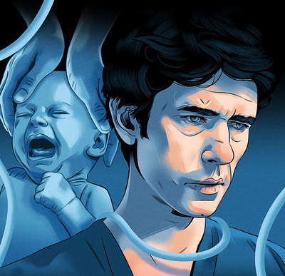 This Is Going To Hurt alexander wells baby digital doctor folioart illustration medical portrait tv