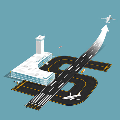 Rising Airfares conceptual digital editorial folioart illustration planes rui ricardo travel