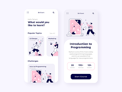 Courses app design courses courses app dailyui elearning graphic design mobile design online learning ui ui design