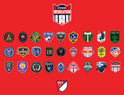 New England Revolution Logo Rebrand adobe illustrator adobe photoshop brand identity branding graphic design logo design major league soccer mls nerevs new england new england revolution rebrand rebranding revs soccer soccer logo