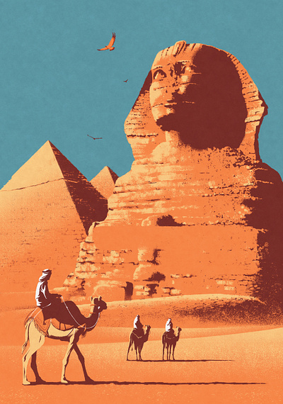 Immortal Egypt digital editorial folioart history illustration magazine cover rui ricardo travel