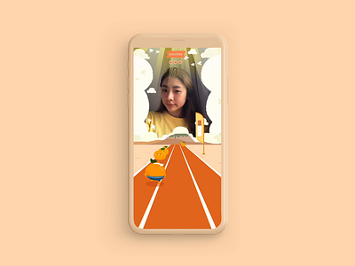 innisfree #ABCDMarathon AR Game Filter abcdmarathon arfilter brighteningpore design game hallabong illustration innisfree instagram marathon orange run sparkar ui