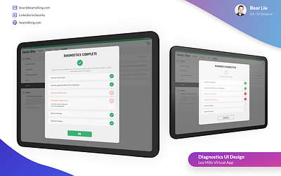 Diagnostics UI Design app design bearliu beartalk design interaction design ui uidesign