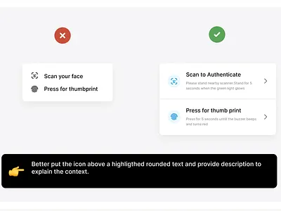 UI UX #15: Highlighted Icons and context description before and after description ui icon icons ui ui ux