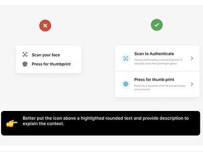 UI UX #15: Highlighted Icons and context description before and after description ui icon icons ui ui ux