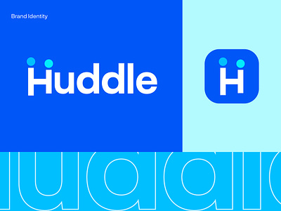 Huddle - Brand Identity for Professional Network agency blue brand branding colors connect growth hire huddle linkedin logo design modern network people search social tool typography ui wordmark