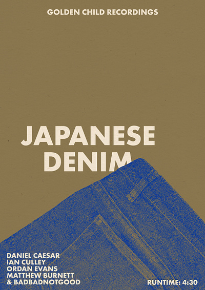 Japanese Denim futura grain illustrator poster type typography vector