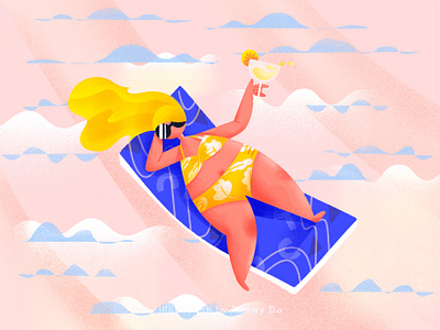 Thinking about those good old days illustration illustrator summertime