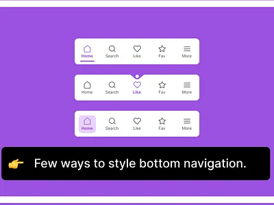 UI UX Tips #19: Bottom Navigation Bard Styles bottom navigation bottom navigation bar style bottom navigation bar ui bottom navigation bar ui ux