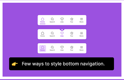 UI UX Tips #19: Bottom Navigation Bard Styles bottom navigation bottom navigation bar style bottom navigation bar ui bottom navigation bar ui ux