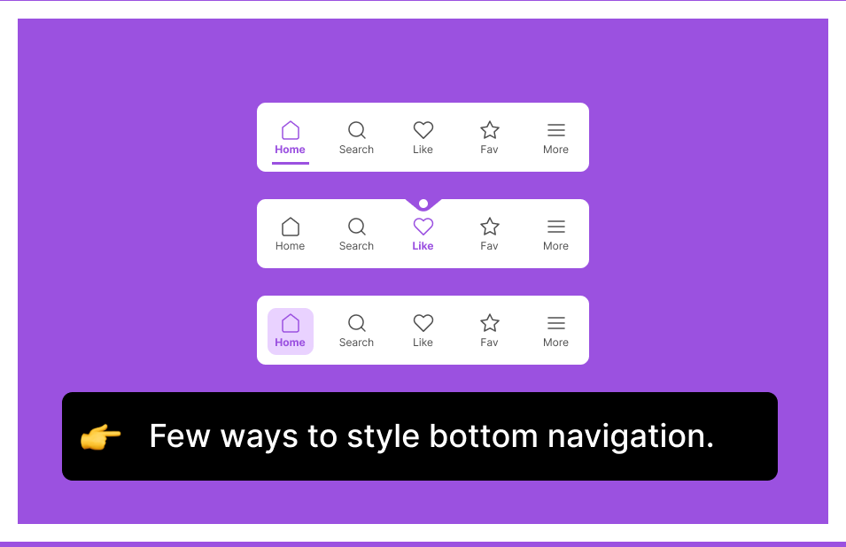 UI UX Tips #19: Bottom Navigation Bard Styles by Himanshu Sharma on ...