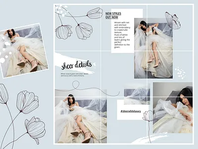 Instagram Puzzle Feed Design fashion feed flower illustration illustrator instagram instagram puzzle modern puzzle feed trendy vector