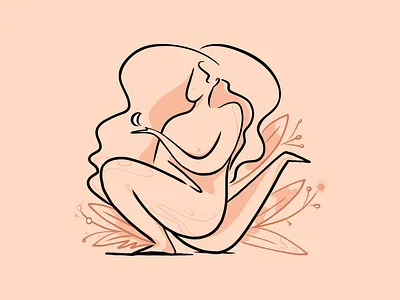 Earth Girl flowers girl plants vector