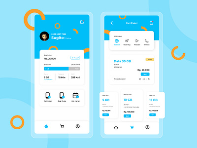 Provider App app circle dailyui design design app high fidelity interface internet ixd minimal mobile mobile app mobile design paket data providers ui ui design uiux user inteface wireframing