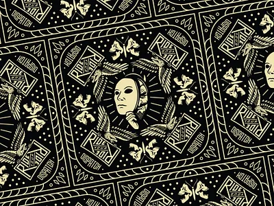 Dispatch Bandana bandana biking cycling design devil dispatch eagly growcase illustration old school tattoo skull skulls