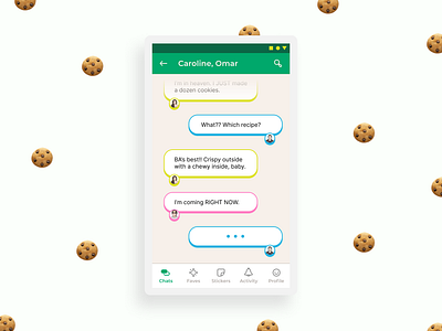 Can you tell I really want cookies... android app appicon cookies design direct messaging directmessaging icon design iconography ui