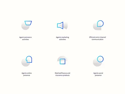 Icons agents ai branding digital sales digital transformation financial services fintech gefen icon design icons illustration insurance marketing networks tech unfold