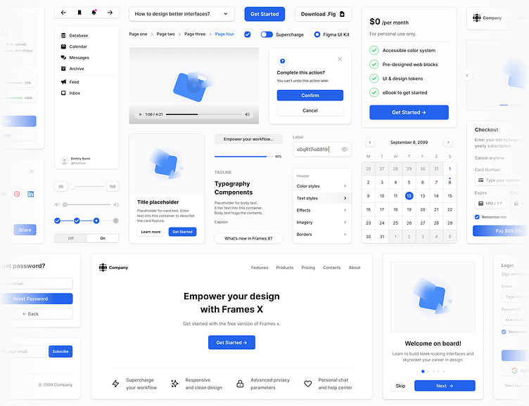 Frames X — Figma UI Kit & Design Handbook by Bunin Dmitriy on Dribbble