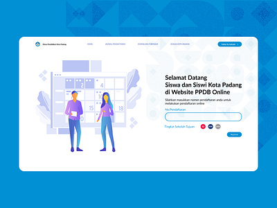 Landing Page for School Online Registration interface design landing page ui design web design