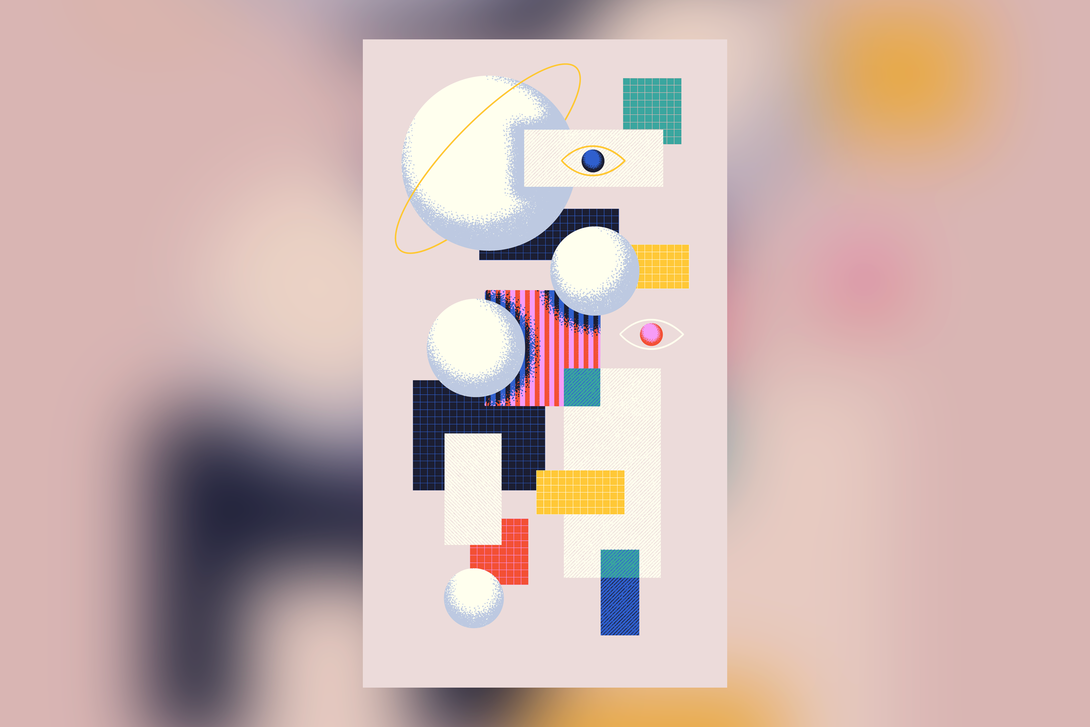 Constructivist series #14 abstract art constructivism constructivist art digital illustration eye geometric geometry illustration pattern shapes texture