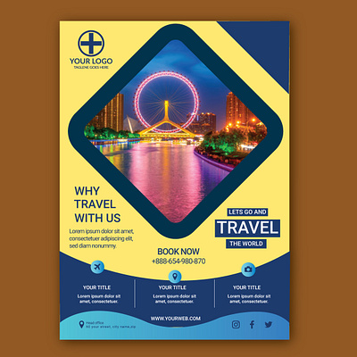 Travel flyer design template airport culture flying freequenttravel travel travel agency travelagency travelbusiness travelflyer traveling