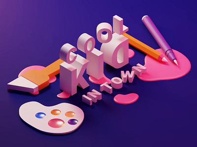 Isometric typography 3d 3d art blender blender3d lettering typogaphy