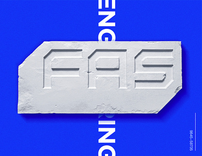 FAS animation blue branding building concrete construction design engineering geometric identity logo logotype typogaphy