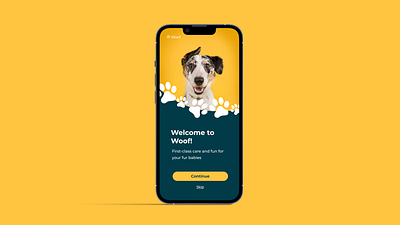 Woof - Dog walking app app design ui ux