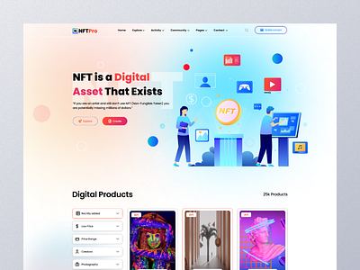 NFT Marketplace Website Figma Template nft nft website