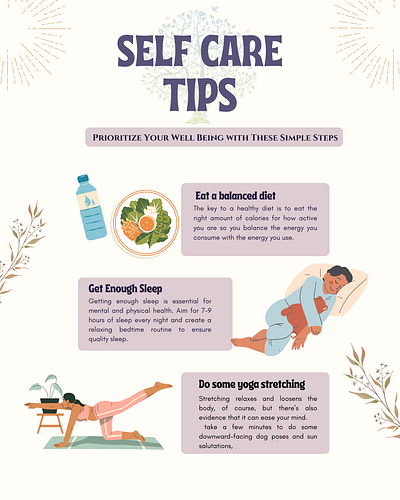 Banner design - Self care tips graphic design logo