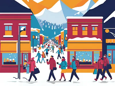 Post card - Banff, Canada branding graphic design