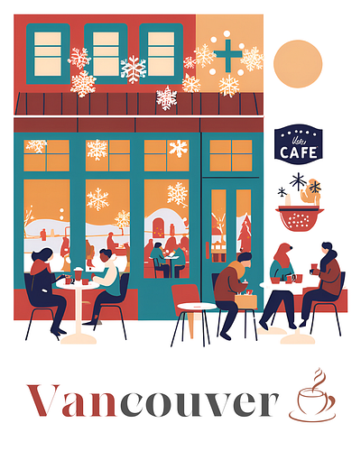 Post card - Vancouver, Canada branding graphic design logo