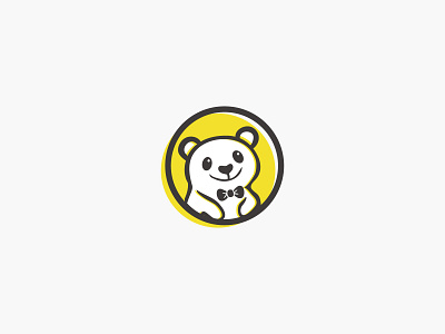 cute bear logo animal logo baby product logo bear logo cartoon logo cute animal logo cute logo illustration logo logo design
