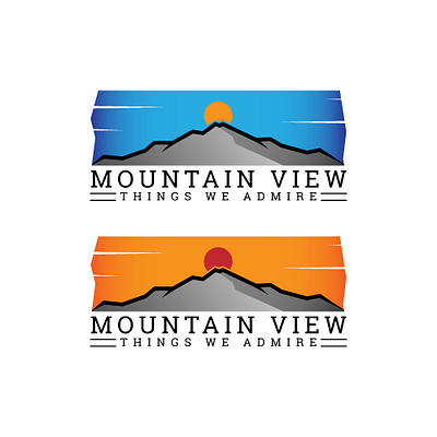 Mountain View : Things We Admire design gradient color graphics illustration landscape logo minimal mountain natural nature vector vector illustration